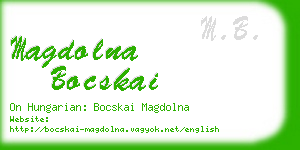 magdolna bocskai business card